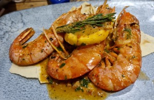 Tasty Prawns on a plate from El Paradiso Il Cibo, York