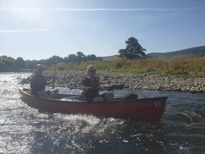 Bigger Adventure Kayak Hire Kayak floating down the river Tweed - hire a campervan from Zoom and you can also enjoy a bit of Kayaking