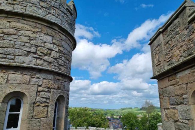 Campervan hire near me View from Jedburgh Castle Jail tower