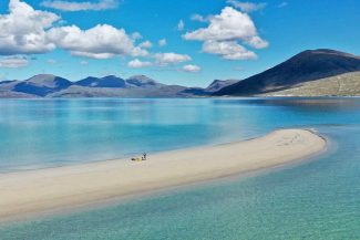 White sanded beach on Harris, Scotland